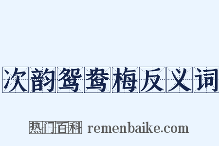 次韵鸳鸯梅反义词是什么意思的图片